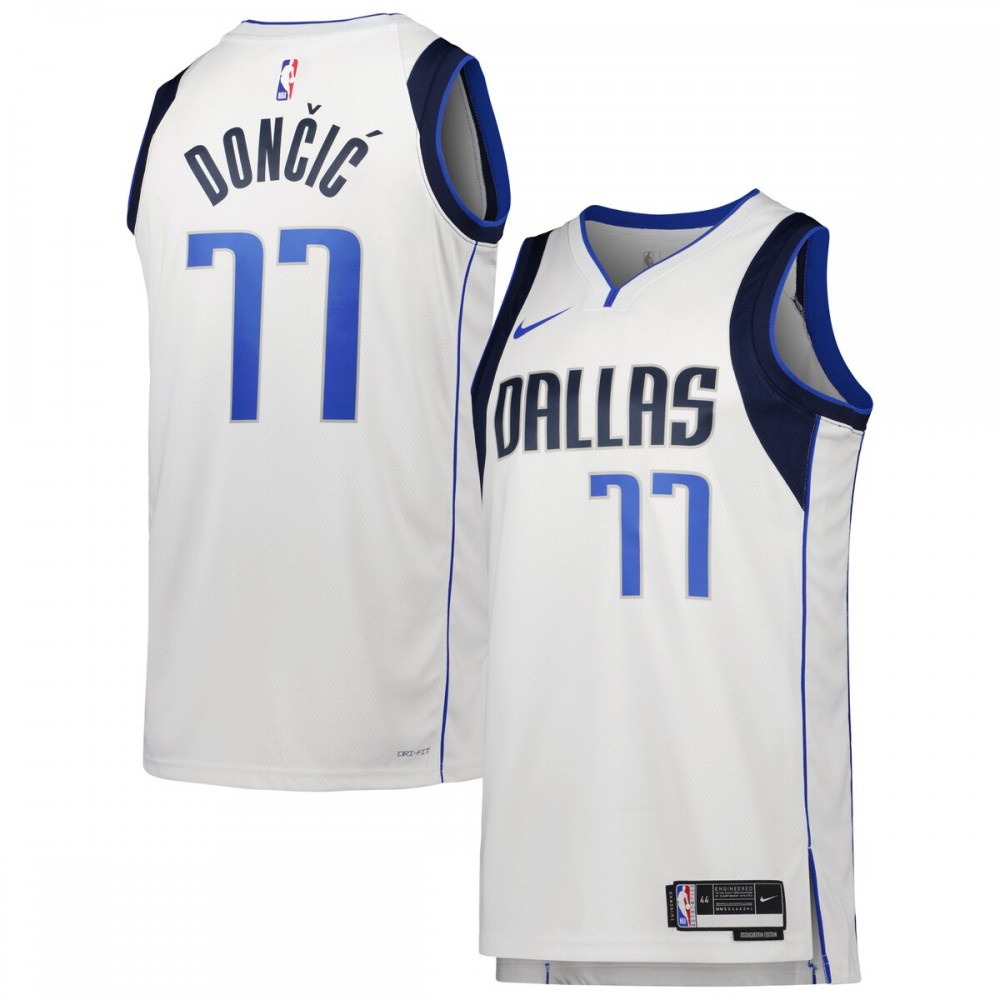 Luka Doncic Dallas Mavericks Unisex 2022/23 Swingman Jersey - Icon Edition - White-Pro Kit Vault | Brand New 26/27 Sports Jerseys